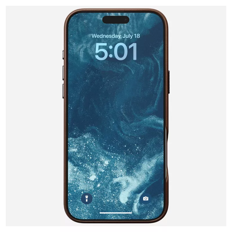 Puzdro na telefón Nomad NM01389385 pre iPhone 16 Pro Max, 17,5 cm (6,9 palcov), hnedé, hliník/PC/mikrovlákno/koža