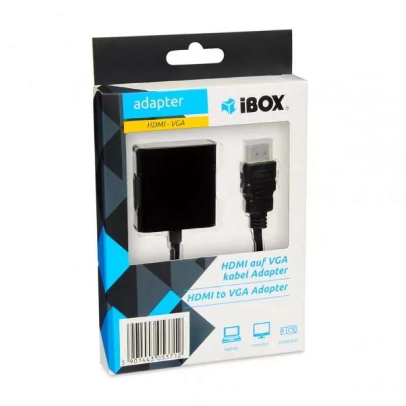 Adaptér iBox IAHV01 HDMI na VGA, čierny