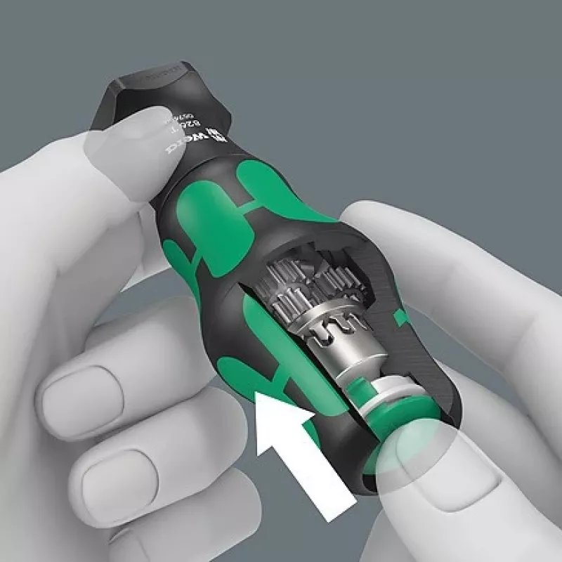 Wera 826 T Kraftform Turbo Skrutkovač s držiakom bitov s Rapidaptorom, 1/4 palca