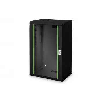 Digitus Unique DN-19 20-U-SW - skriňa - sieťová skriňa - vhodná na nástennú montáž - čierna, RAL 9005 - 20U - 48,3 cm (19) (DN-19 20-U-SW)