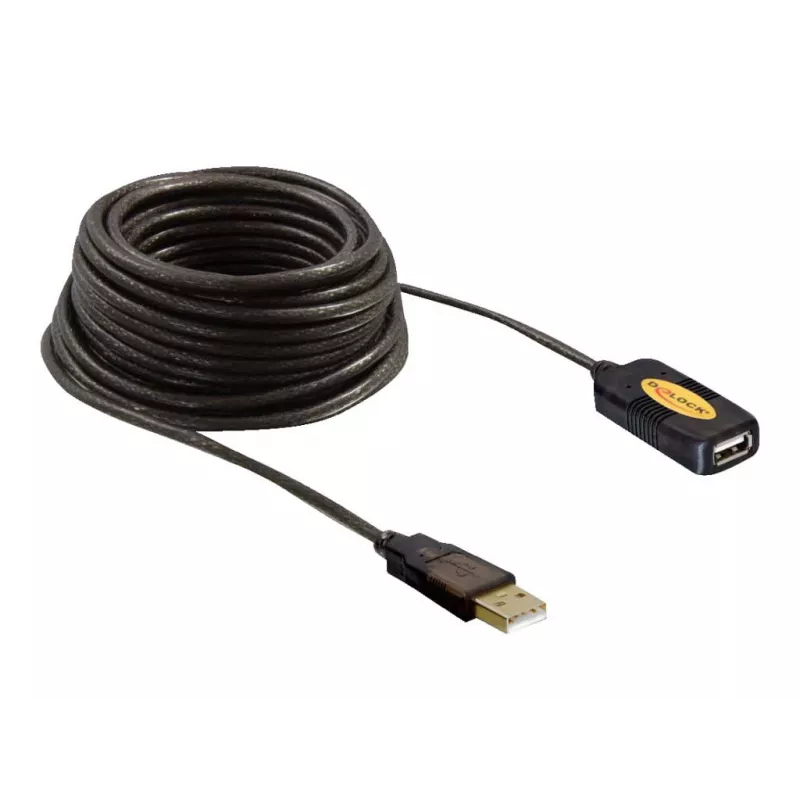 USB kábel DeLOCK 82446 USB 2.0 10m čierny