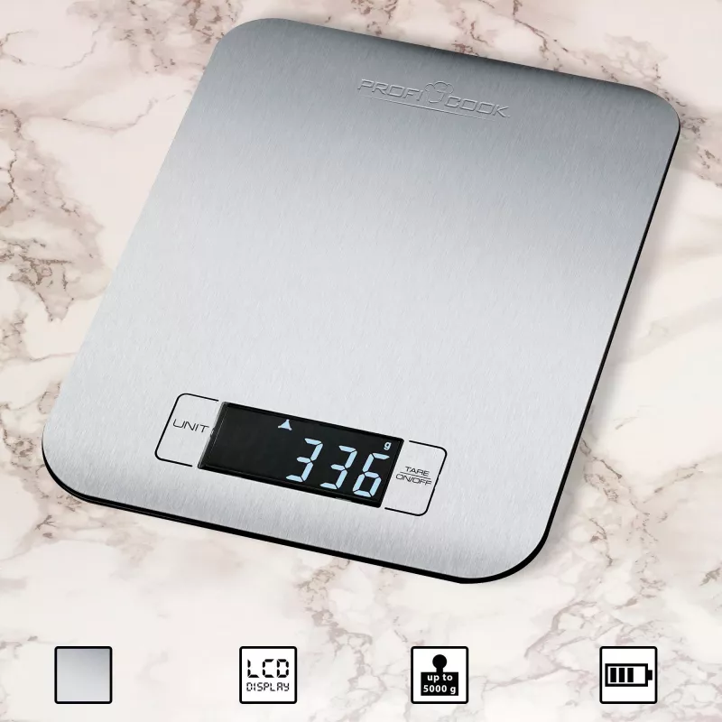 Clatronic ProfiCook PC-KW 1061 - kuchynská váha - nerez/čierna