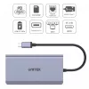 Hub UNITEK uHUB S7 USB 3.2 Gen 1 Type-C sivý