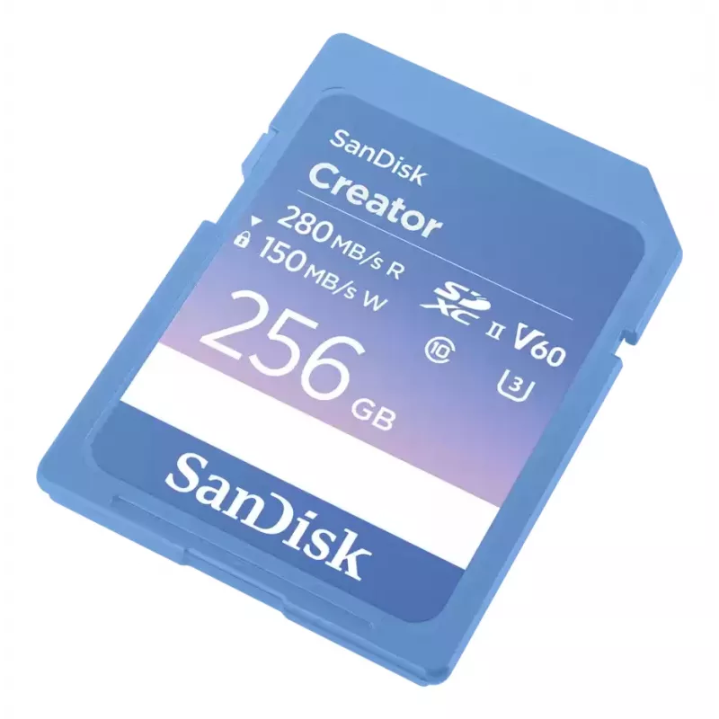 SanDisk Creator SD pamäťová karta UHS-II 256 GB s vysokými prenosovými rýchlosťami až do 280 MB/s