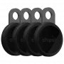 Chipolo LOOP 4-balík nabíjateľný Bluetooth tracker Charcoal kompatibilný s Apple Find My
