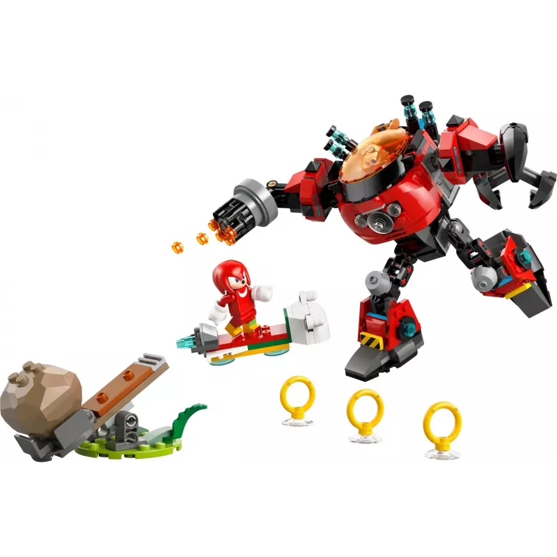 LEGO stavebná hračka sada Sonic the Hedgehog 77005 Knuckles vs Dr Eggman Egg Crusher Mech, 350 dielov, vek 8+