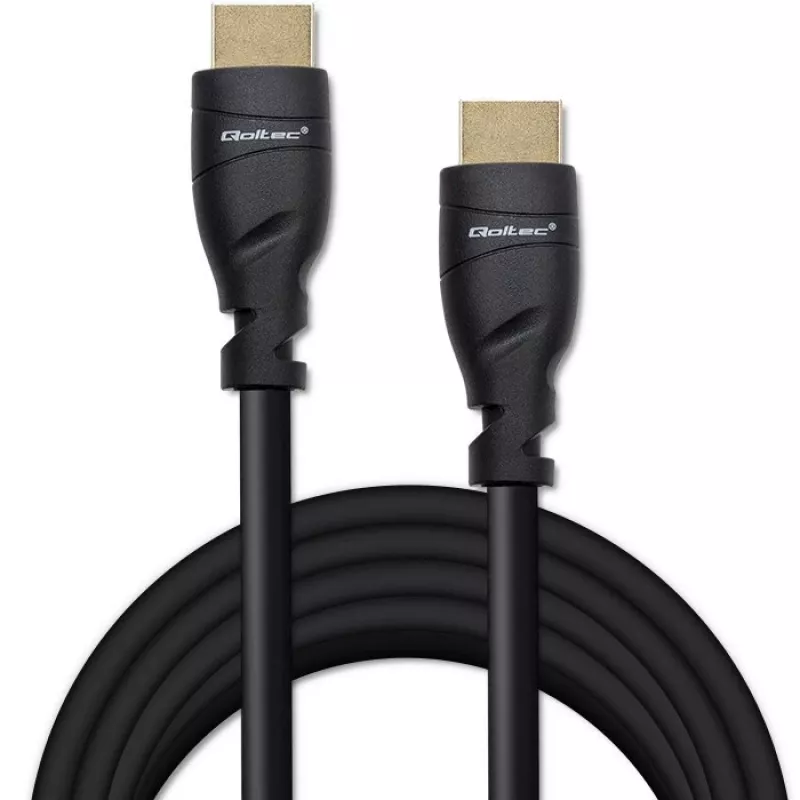 HDMI 2.1 kábel QOLTEC 5 m — 48 Gbit/s, 8K@60Hz, 26AWG, pozlátené konektory