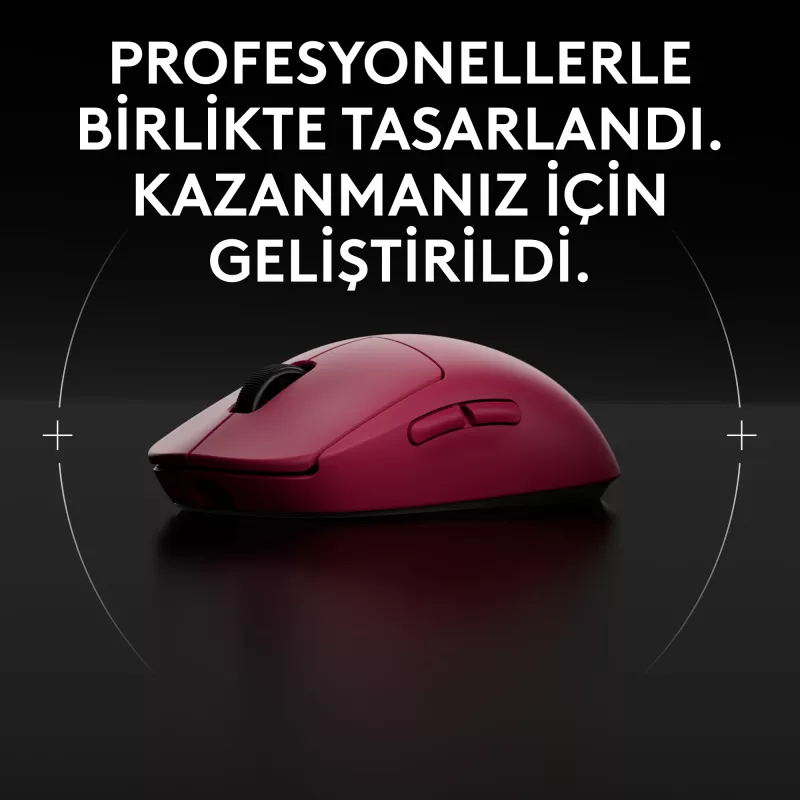 Logitech G PRO 2 - myš - herná - pre pravákov a ľavákov - optická - 8 tlačidiel - bezdrôtová, káblová - 2,4 GHz, USB - USB Logitech LIGHTSPEED prijímač - ružová (910-007310)