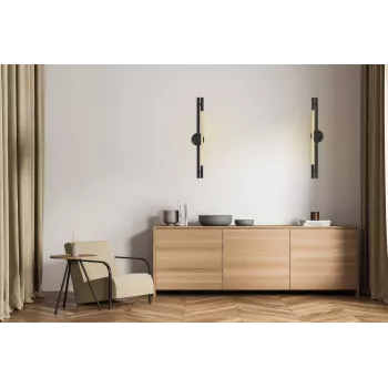 LED nástenné svietidlo ActiveJet AJE-CHARLIE NW, 1100 lm, 4000 K, 8 W, čierna, 798×120×65 mm