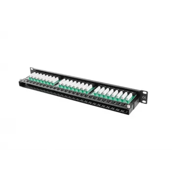 Patch panel LANBERG PPU5-1048-B 1U, 48 portov Cat5e, čierny, 445×102×44,5 mm