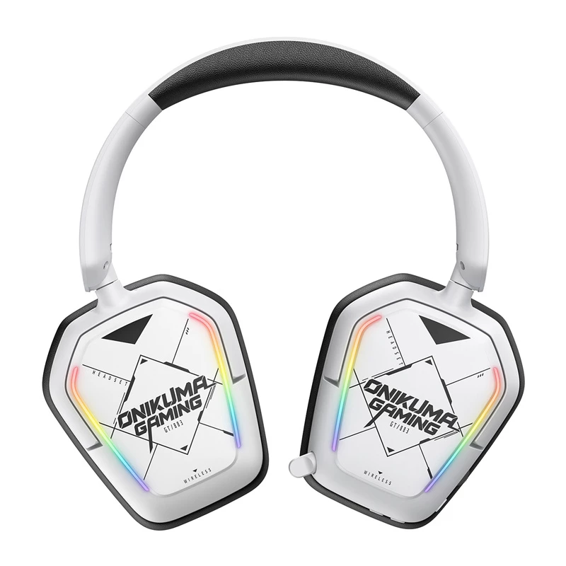 Káblový/bezdrôtový headset Onikuma GT883 biely — Bluetooth a káblové pripojenie, over-ear dizajn
