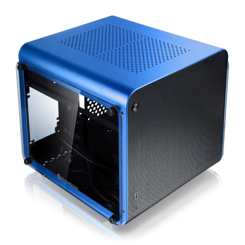 Mini-ITX PC skriňa RAIJINTEK METIS EVO TG — tvrdené sklo, modrá