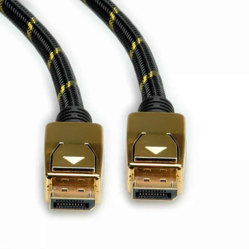 ROLINE 11.04.5921 DisplayPort kábel 2 m čierny - zlatý (11.04.5921)
