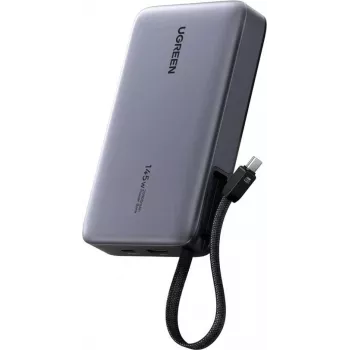 Powerbanka UGREEN PB551 20 000 mAh 145W s 1x USB-C, 1x USB-A a integrovaným káblom (55992B)