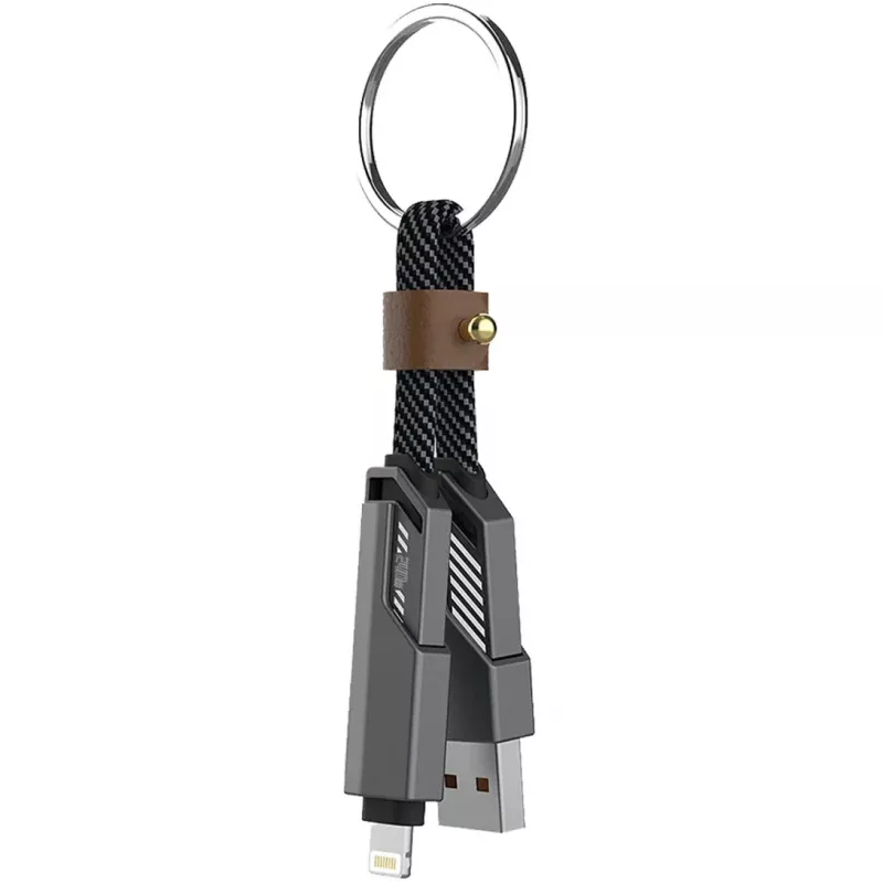 4smarts USB-C kábel ComboCord Flat 240W+ kľúčenka - kábel - digitálny/dátový