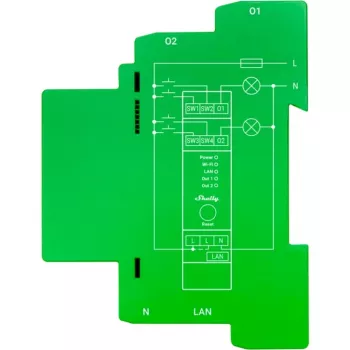 Shelly Pro Dimmer 2PM podomietkový modrá, zelená, sivá