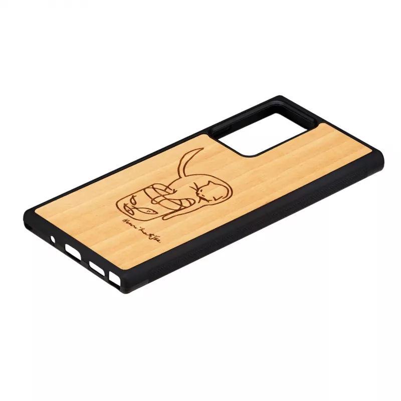 Ochranné puzdro Man and Wood pre Samsung Galaxy Note 20 Ultra – mačka s rybím dizajnom