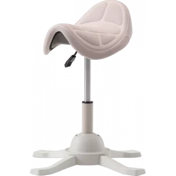 Up Up Toronto ergonomická balančná stolička biela, ivory látka, dlhší plynový pružinec