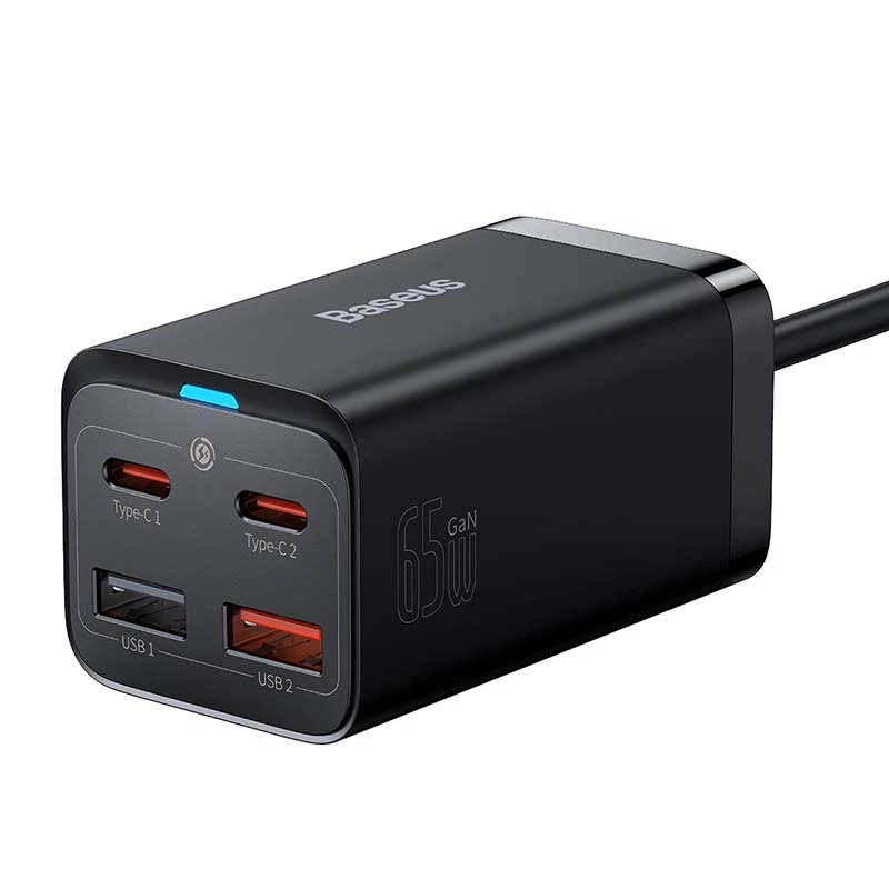 Nabíjačka Baseus GaN3 Pro mobilný telefón tablet čierna AC interiér 15V 3A