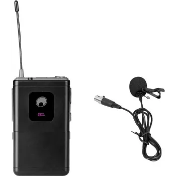 Lavalier mikrofón Omnitronic UHF-E Series 531,9 MHz — káblový lavalier pre UHF rádiové systémy