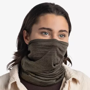 Nákrčník Buff 113010.843.10.00 hnedý unisex vlna 700×245 mm, 47 g, UPF, priedušný