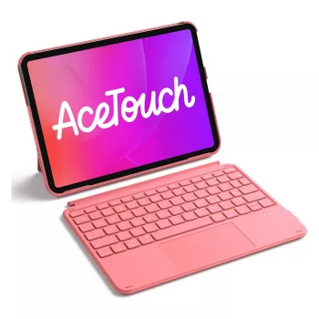 Puzdro s klávesnicou a touchpadom Inateck KB04122 pre iPad 11 palcov/Air, QWERTZ, červená
