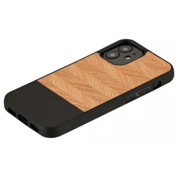 Ochranné puzdro Man and Wood pre iPhone 12 mini Herringbone Nero čierna