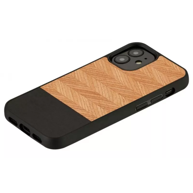 Ochranné puzdro Man and Wood pre iPhone 12 mini Herringbone Nero čierna