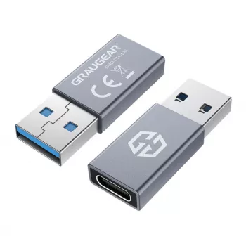 Adaptér GRAUGEAR G-AD-CTA-10G USB-A na USB-C strieborný