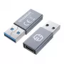Adaptér GRAUGEAR G-AD-CTA-10G USB-A na USB-C strieborný
