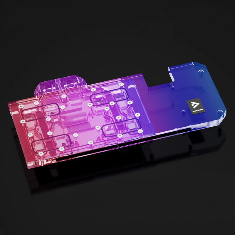 Vodný blok GPU Barrow LRC2.0 pre ASUS STRIX 3070 — plné pokrytie, akryl