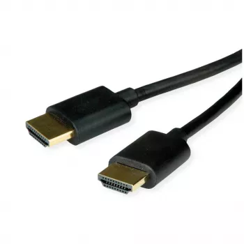 ROLINE HDMI High Speed kábel s Ethernetom Slim ST-ST čierny 3 m 11.04 - kábel - digitálny/display/video