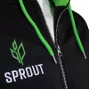 GamersWear SPROUT Basic Zip-Hoodie veľkosť M čierna/zelená