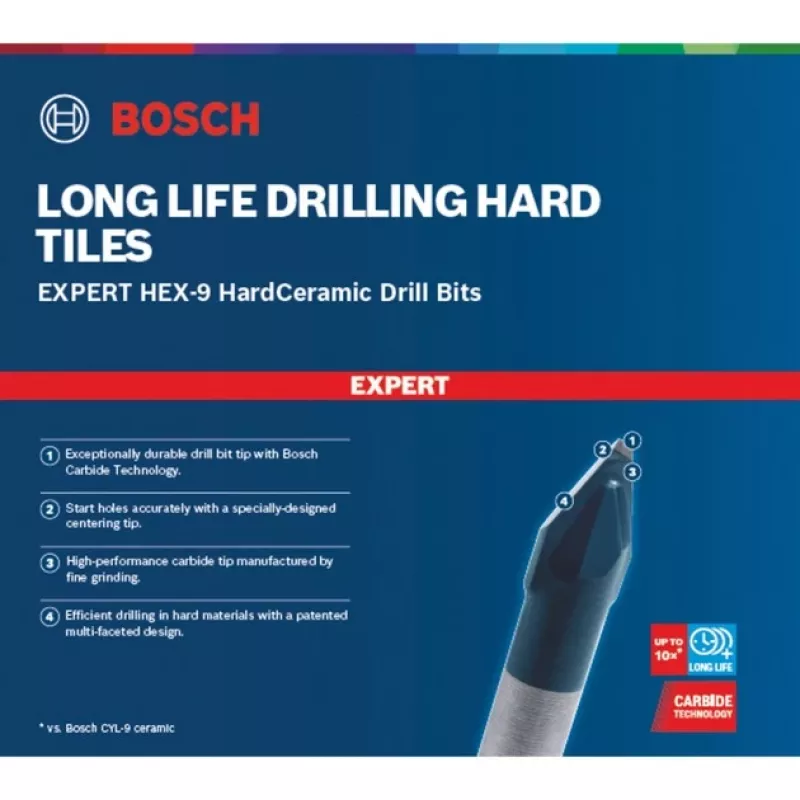 Bosch EXPERT HEX-9 HardCeramic sada vrtákov 5 kusov