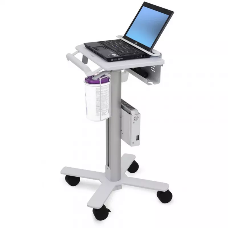 Ergotron StyleView vozík na notebook, SV10 – vozík na notebook – medicínsky – kov – biely, hliník – veľkosť obrazovky: do 43,2 cm (do 43,20 cm (17)) (SV10-1100-0)