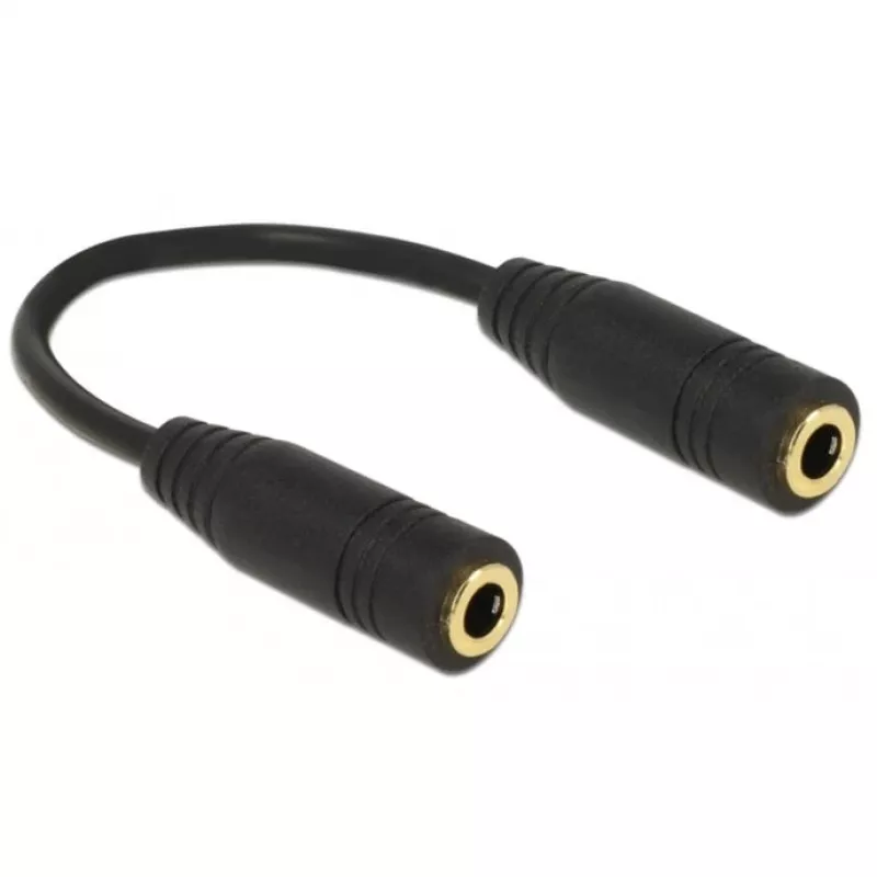 DeLOCK - audio inverzný adaptér - 4-pólový mini konektor samec na 4-pólový mini konektor samec - 13cm - čierny (65896)