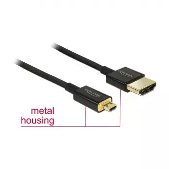 HDMI kábel DeLOCK 85119 0,25 m Type-A Type-D čierny