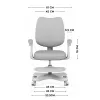 Kancelárska otočná stolička mark adler Junior 4.6 sivá — kompaktná ergonomická pracovná stolička