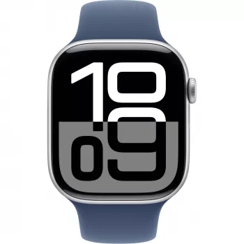 Apple Watch S10 strieborná Aluminium Sport Band Denim - S/M GPS + Cellular 46mm MWY03QF/A 2024