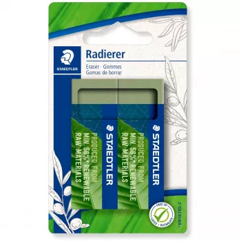 Guma Staedtler 526 80BK2 zelená, balenie 2 ks, bez latexu a ftalátov