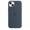 Silikónové puzdro Apple iPhone 14 Plus MagSafe Storm Blue