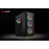 PC skriňa SAVIO Noctis Flow RGB — Cube, ATX/Mini-ITX, 3x 120 mm predné ventilátory, bočné okno z tvrdeného skla, max. GPU 35 cm