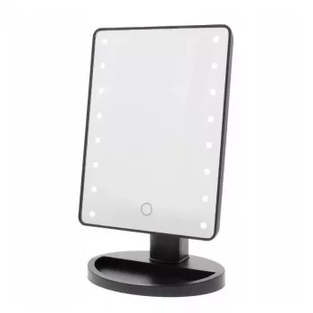 Extralink Makeup Mirror, čierne osvetlené so stojanom