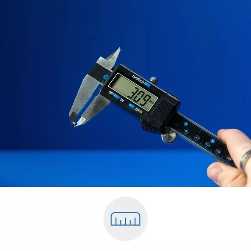 iFixit digitálne posuvné meradlo s modrým LCD displejom