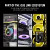 CORSAIR iCUE LINK LX120-R RGB Reverse Blade PWM ventilátor do skrinky, 120 mm, biely