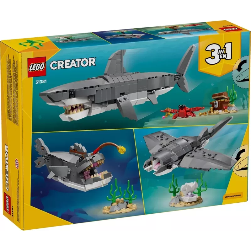 LEGO CREATOR 3 IN 1 31381 Strašidelný žralok s truhlicou pokladu