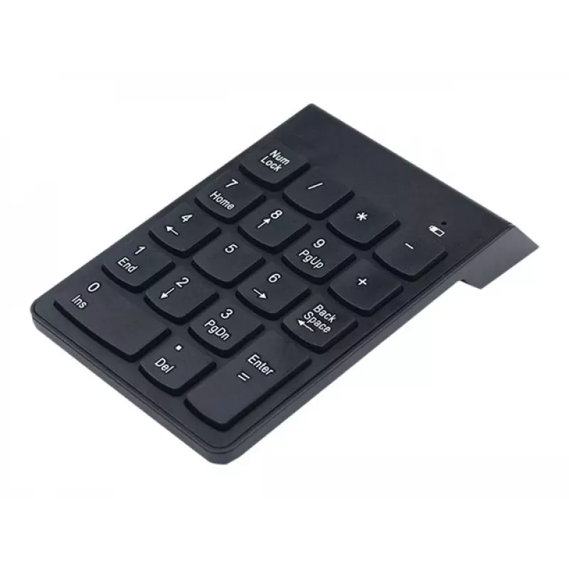 Gembird KPD-W-02 bezdrôtová numerická klávesnica, 2,4 GHz, USB, 18 klávesov, čierna