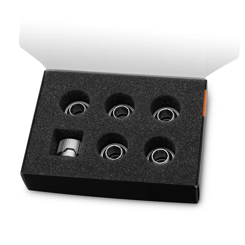 Fitting EK Water Blocks EK-Quantum Torque HDC 12, balenie po 6 kusov, saténový titán