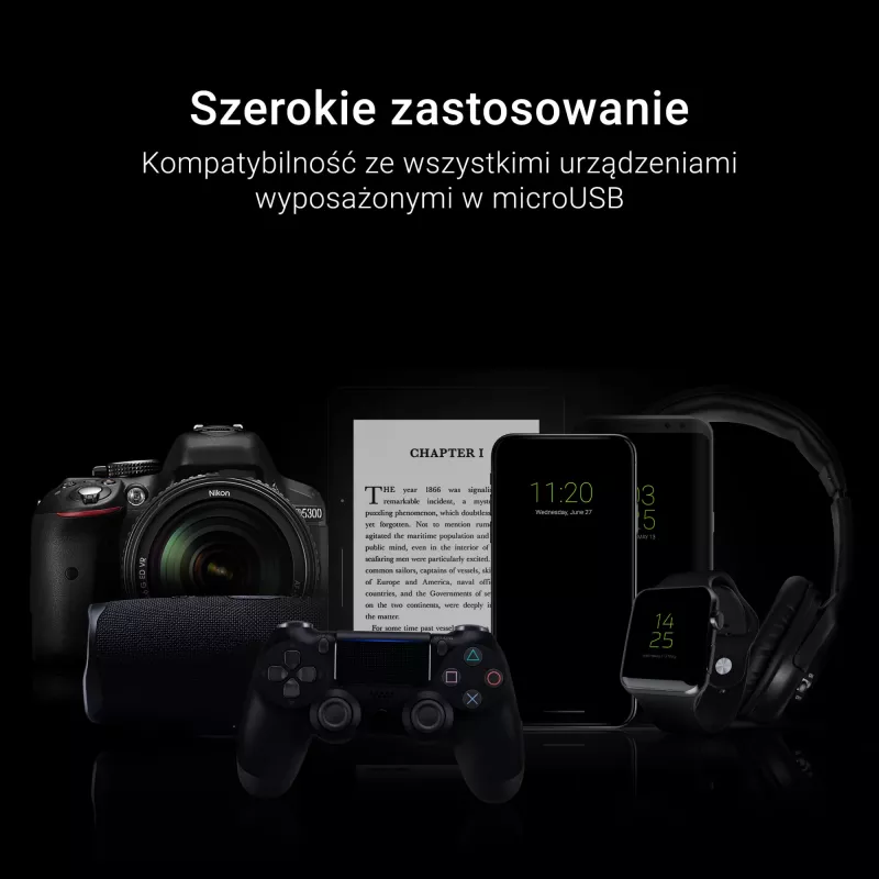 Matný plochý kábel - USB-A na Micro-USB