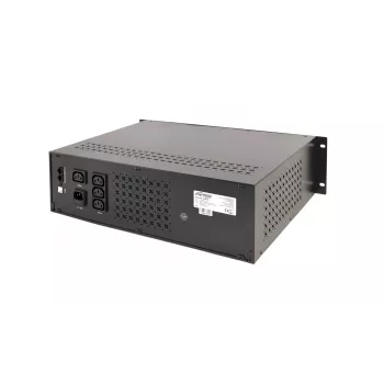 Gembird - UPS Rack 19'' 3,4U 1500VA, 4x IEC 230V výstup, IEC14 vstup, RJ11, USB, LCD Line-Interactive 1,5 kVA 900 W 4 zásuvky